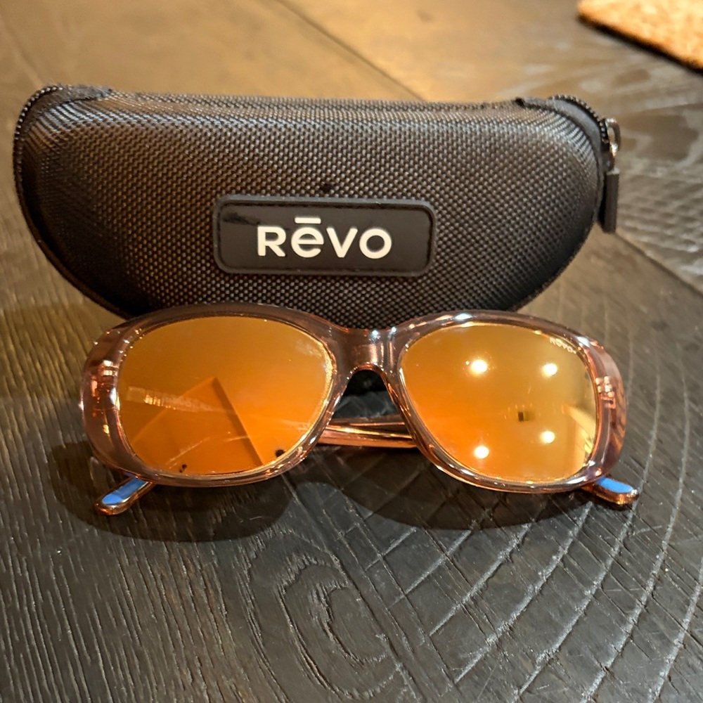 Revo Sammy Gold/Pink Polarizer Sunglasses with Case